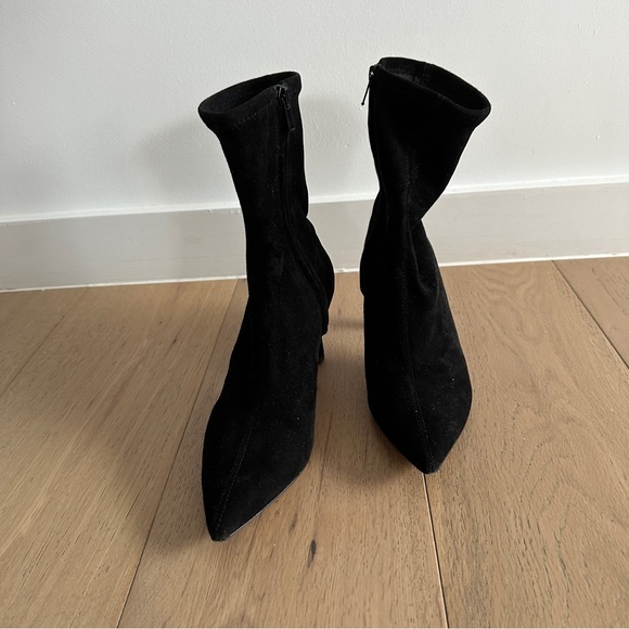 & Other Stories Pointy Sock Booties in Black Suede 38 - Picture 9 of 12